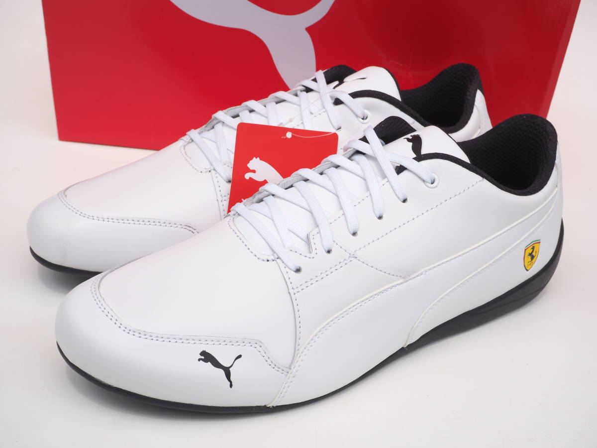  dead!! US 12/ 30cm new goods rare PUMA Ferrari SF drift cat 7 white leather driving shoes 