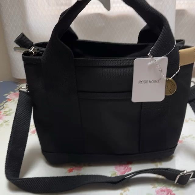  Mini tote bag canvas 2way 3 bulkhead . shoulder Mini tote bag black 