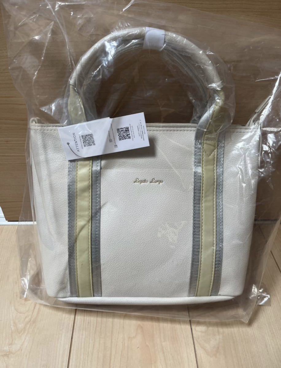  new goods legato Largo bag tote bag shoulder Mini 2way handbag lady's tape imitation leather 