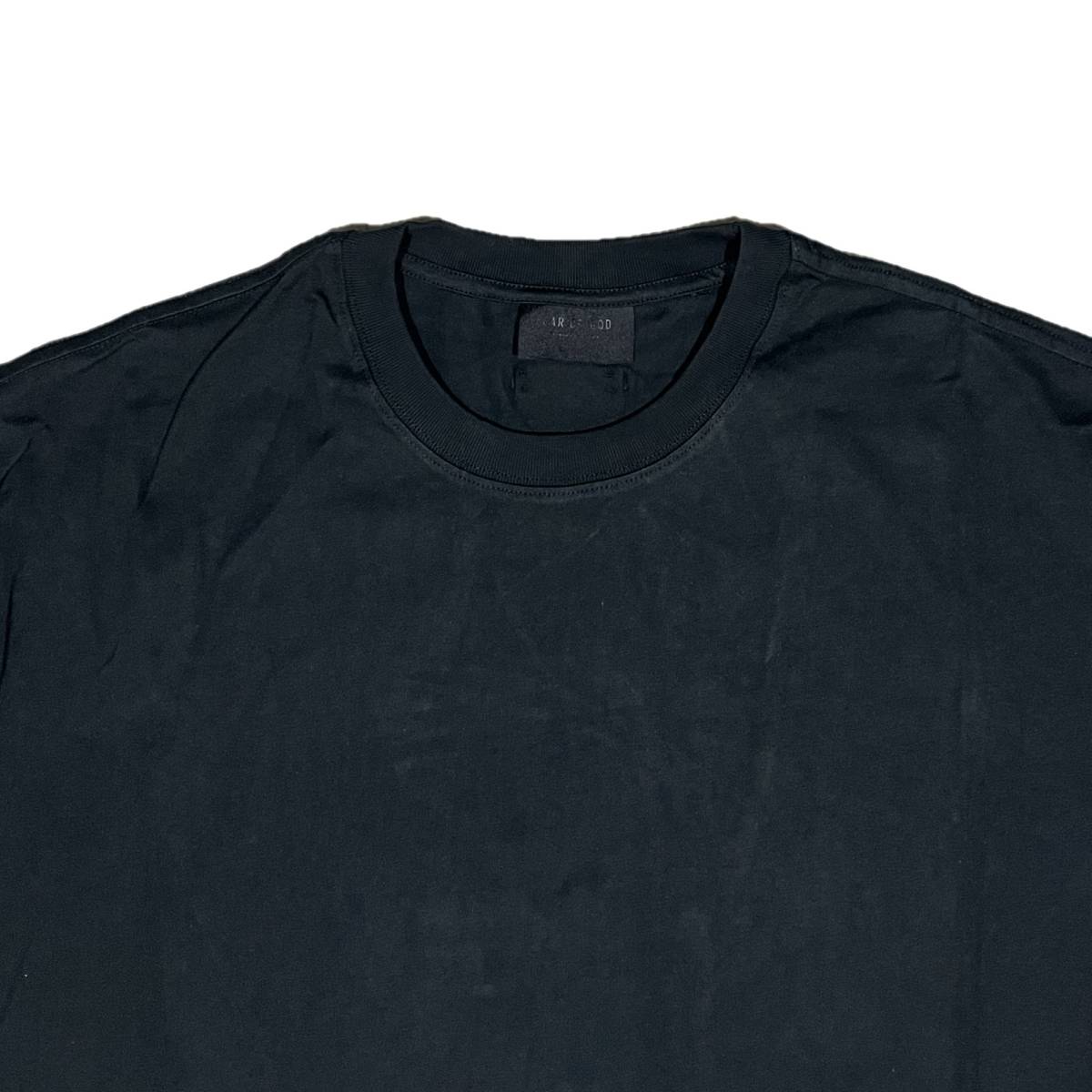 [並行輸入品] FEAR OF GOD FOG ESSETIALS エッセンシャルズ 7ロゴ 半袖 Tシャツ (ブラック) (M)