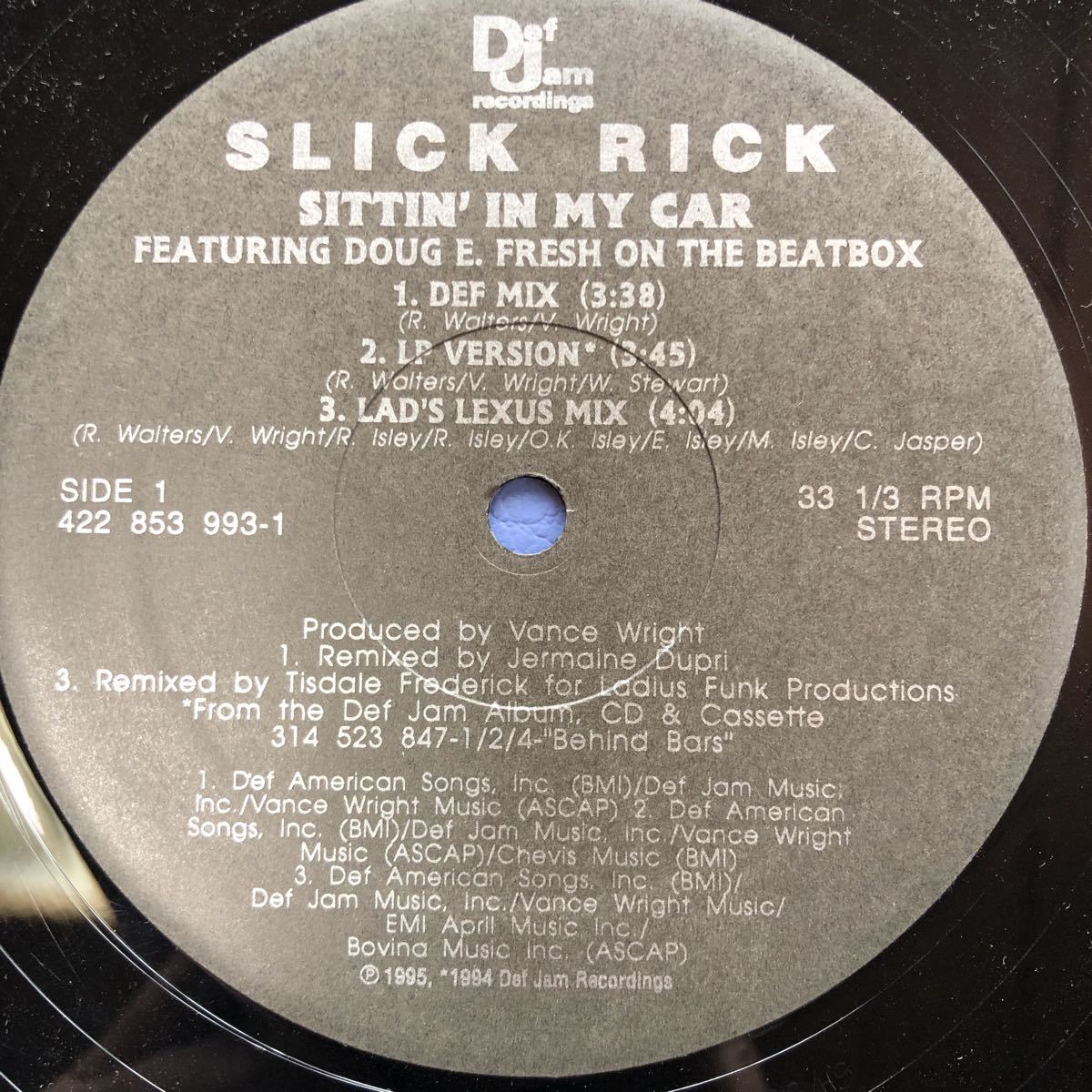 スリック・リック Slick Rick Sittin’ In My Car 12インチ hiphop LP レコード 5点以上落札で送料無料K_画像4