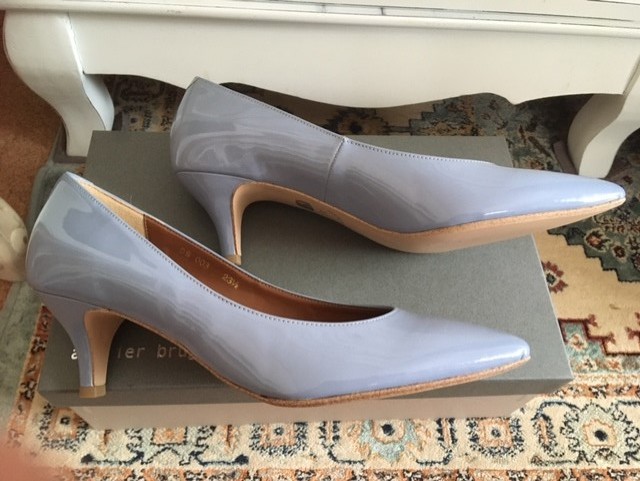  marks lieb rouge atelier brugge enamel leather po Inte dotu pumps middle heel light blue light blue 23.5