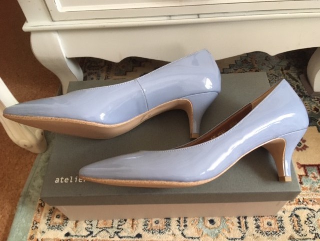  marks lieb rouge atelier brugge enamel leather po Inte dotu pumps middle heel light blue light blue 23.5