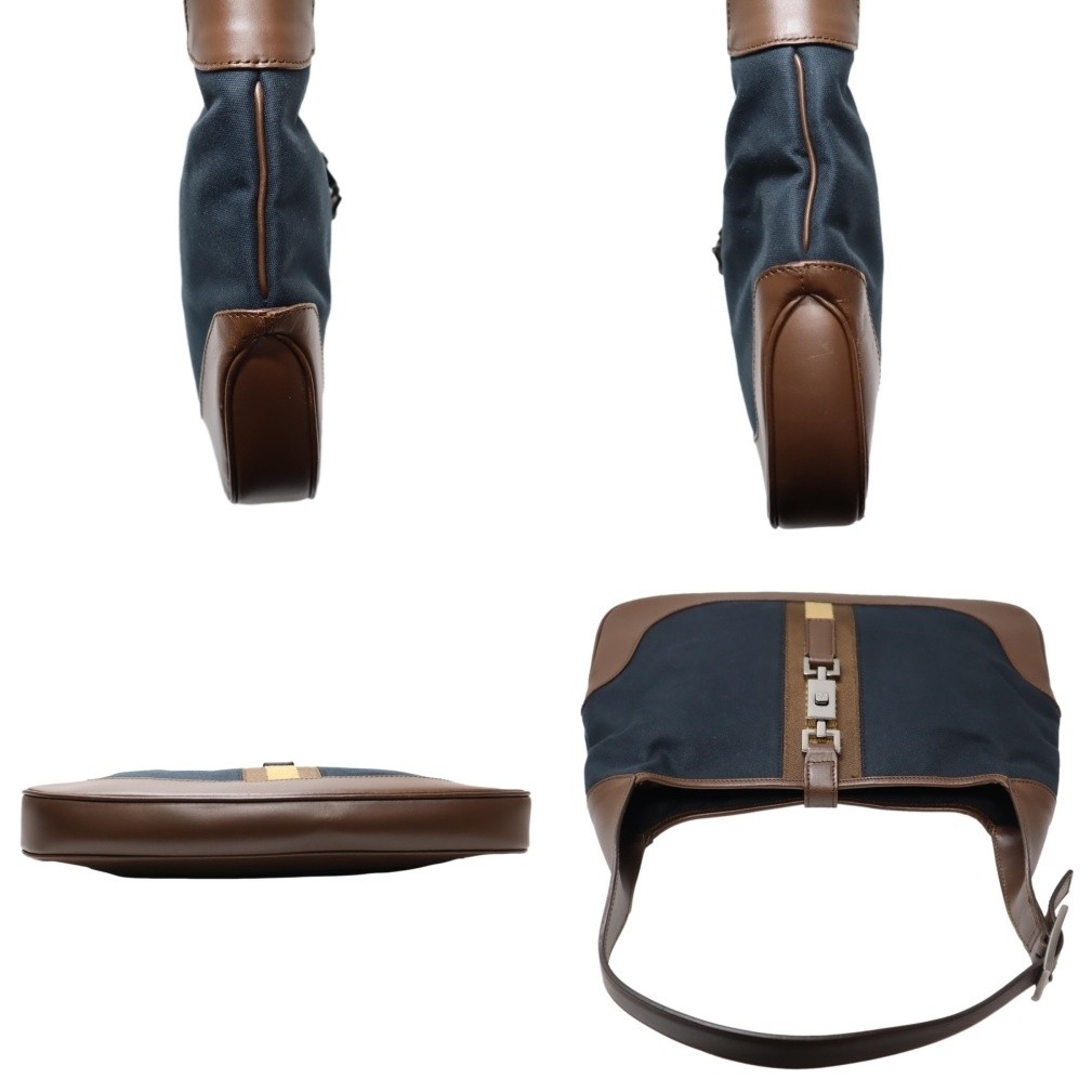 GUCCI ジャッキー ハンドバッグ シェリーライン キャンバス HB02011