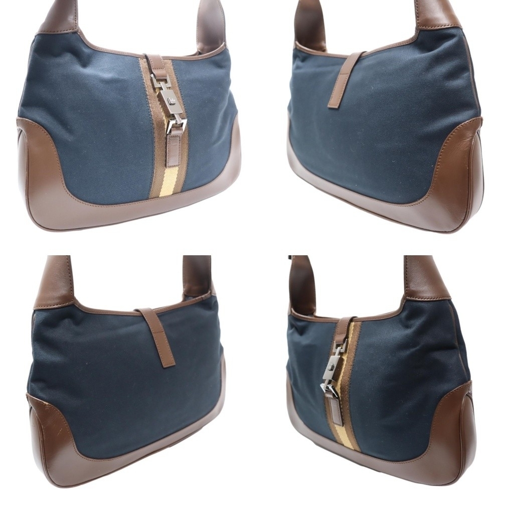 GUCCI ジャッキー ハンドバッグ シェリーライン キャンバス HB02011