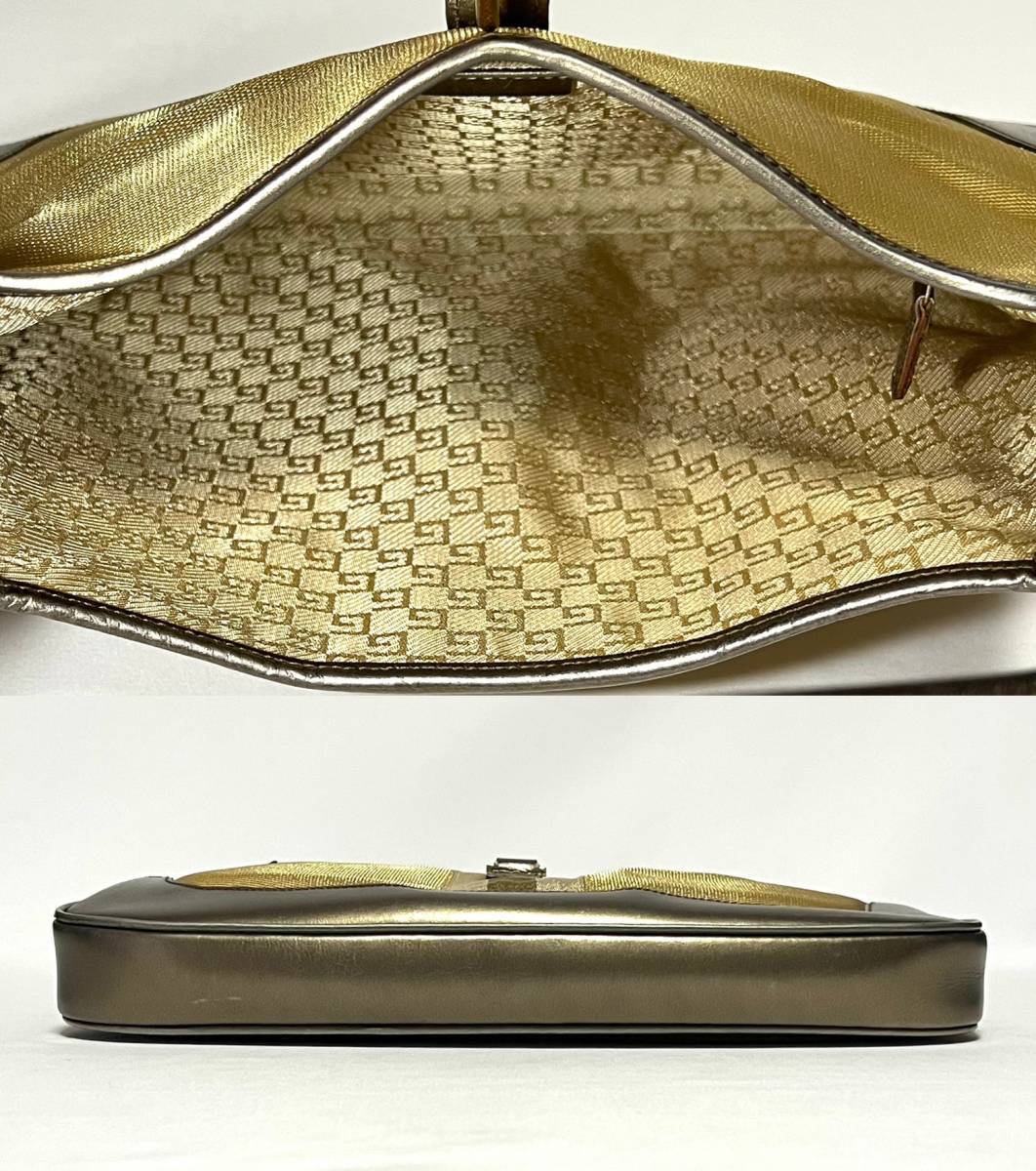 GUCCI ジャッキー ハンドバッグ シェリーライン キャンバス HB01845