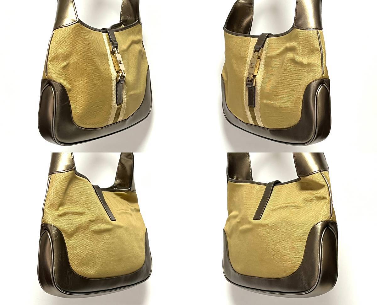 GUCCI ジャッキー ハンドバッグ シェリーライン キャンバス HB01845