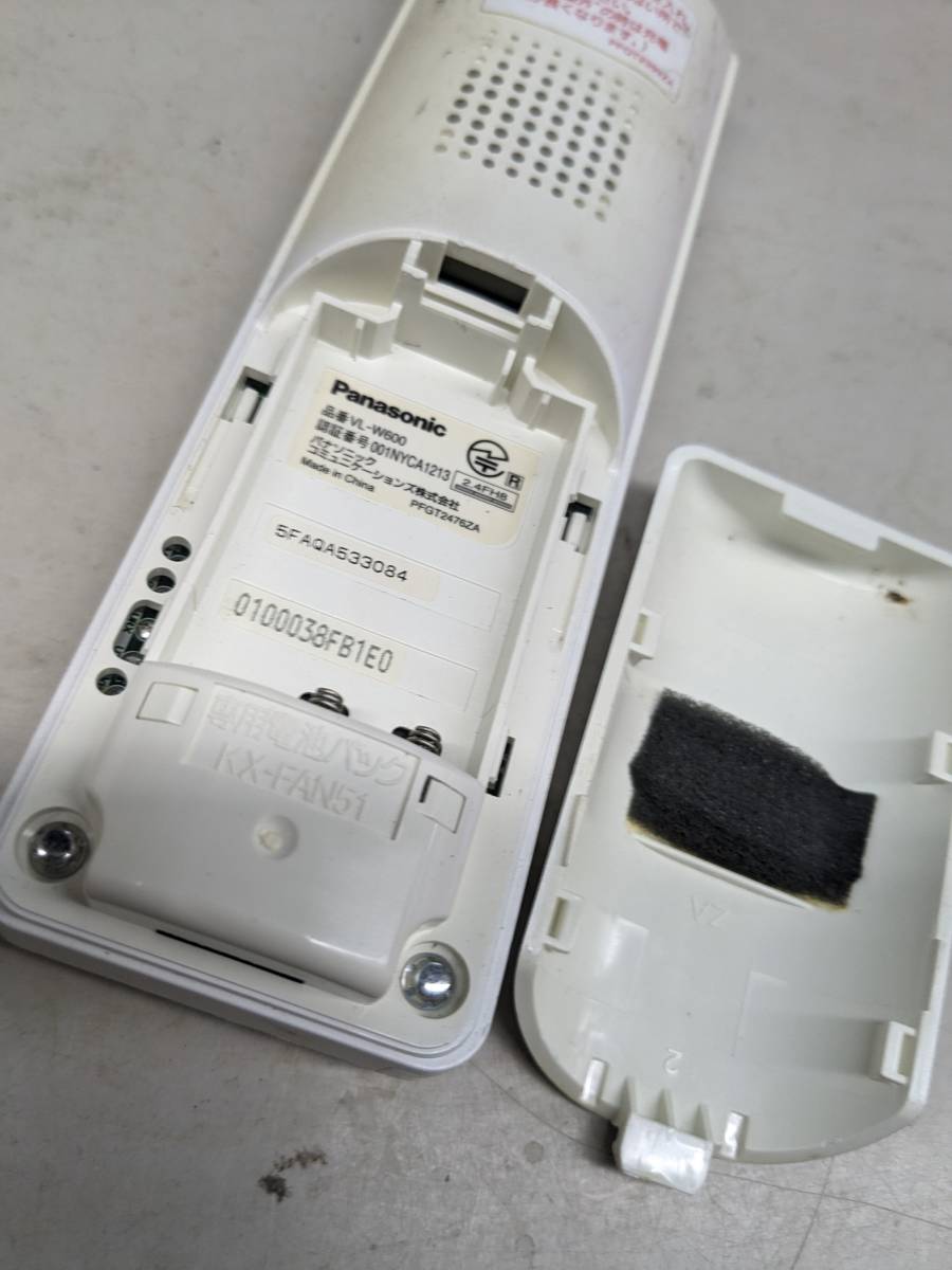 【FB-3-56】Panasonic パナソニック ドアホン モニター 増設子機 VL-W600 バッテリーなし [VL-MW102K] 電話子機　動作未確認_画像3