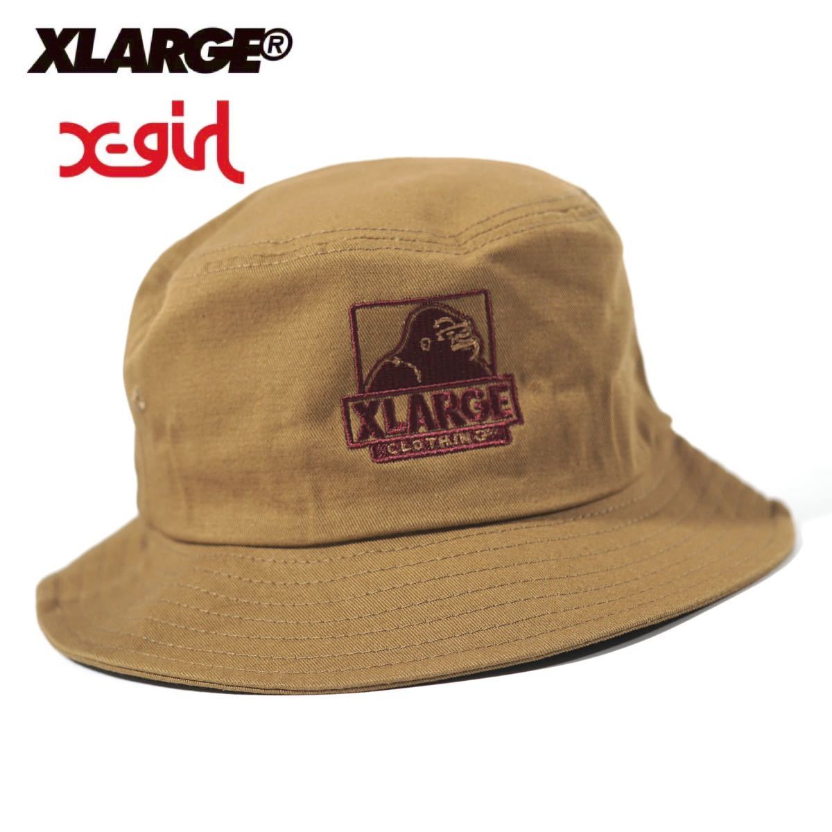 ◆SALE!◆X-LARGE 91 ロゴ　バゲットハット　ブラウン　bucket Hat エクストララージ_画像1