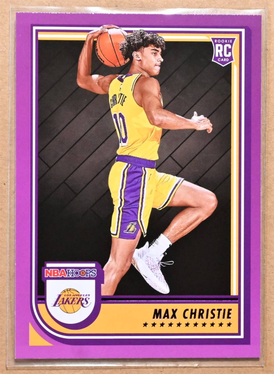 MAX CHRISTIE (マックス・クリスティー) 2022-23 HOOPS PURPLE PARALLEL,ROOKIE ルーキー トレーディングカード 【NBA,レイカーズ,LAKERS】_画像1