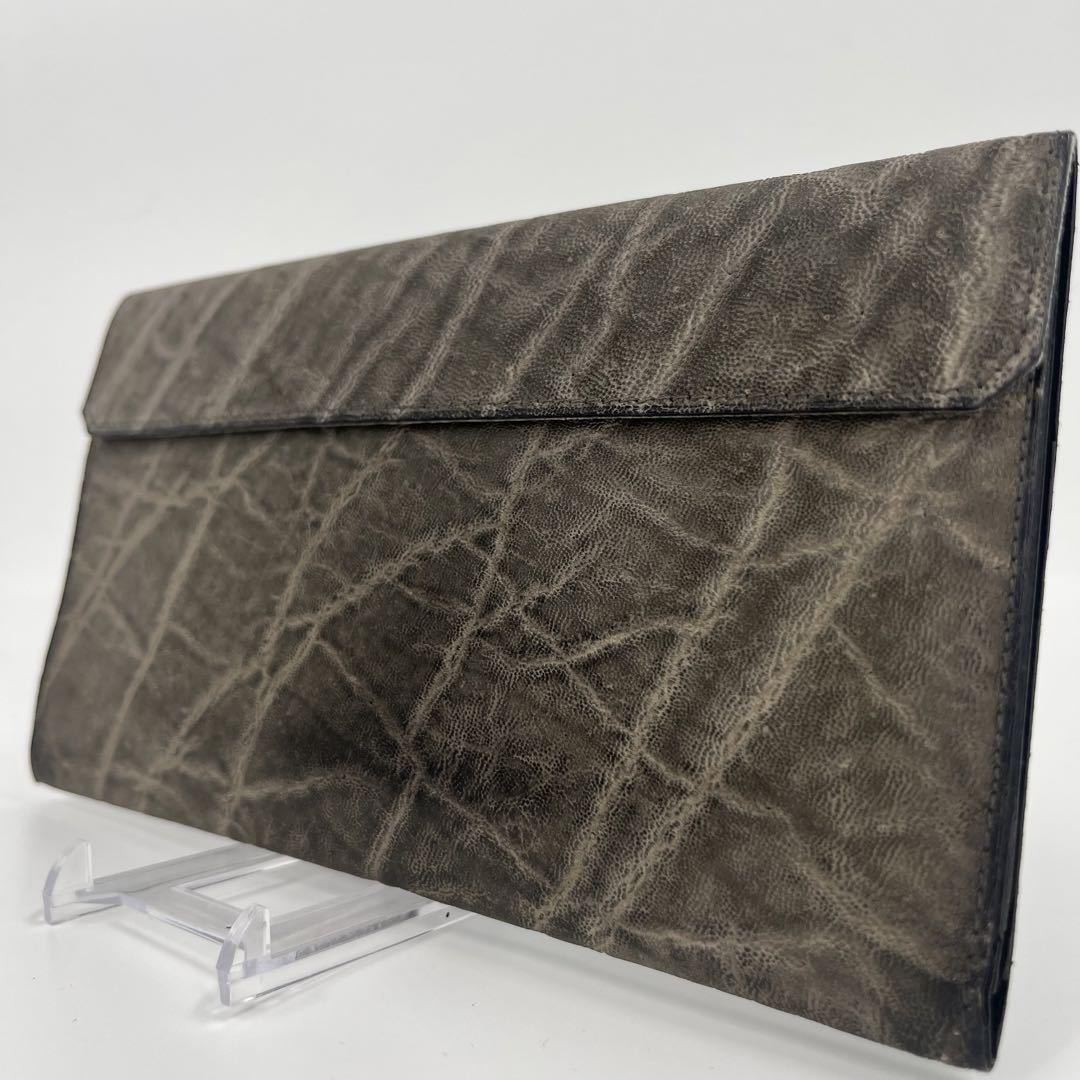 美品/希少/象革】Valextra ヴァレクストラ 長財布 札入れ ウォレット