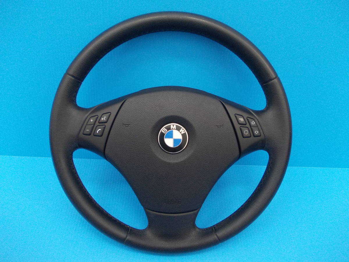 ■中古■VR20/BMW・3　E91系　　レザーハンドル/ステアリングホール　ステアリングスイッチ付き_画像1