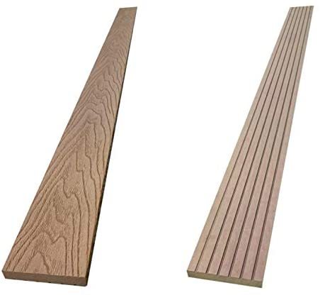 [ popular commodity ] wood deck human work tree human work wood resin part material wood grain fence material louver material W-B72 72×11×2000mm ( natural *12 pcs set )