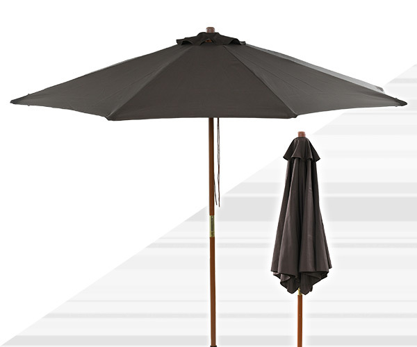 [ on sale ] garden parasol wooden parasol ( diameter 270cm) all 3 color NMP-27 dark brown 