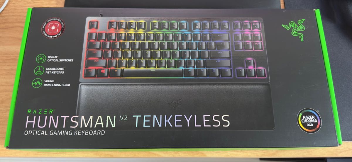 Razer ゲーミングキーボード 英語配列 HUNTSMAN V2 TENKEYLESS LINEAR