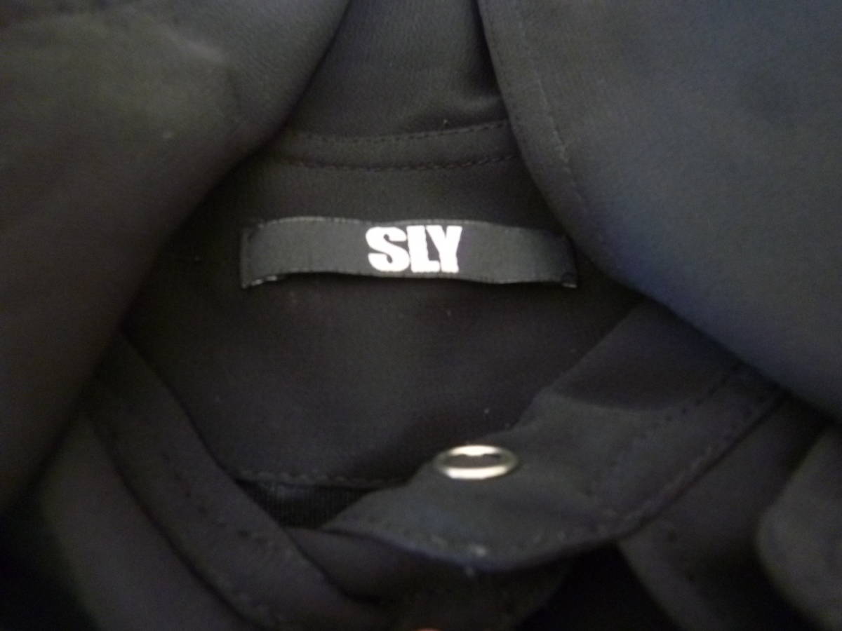 SLY/ Sly! black chiffon hem ba Rune blouse shirt One-piece 2/ Mini short sleeves black!622