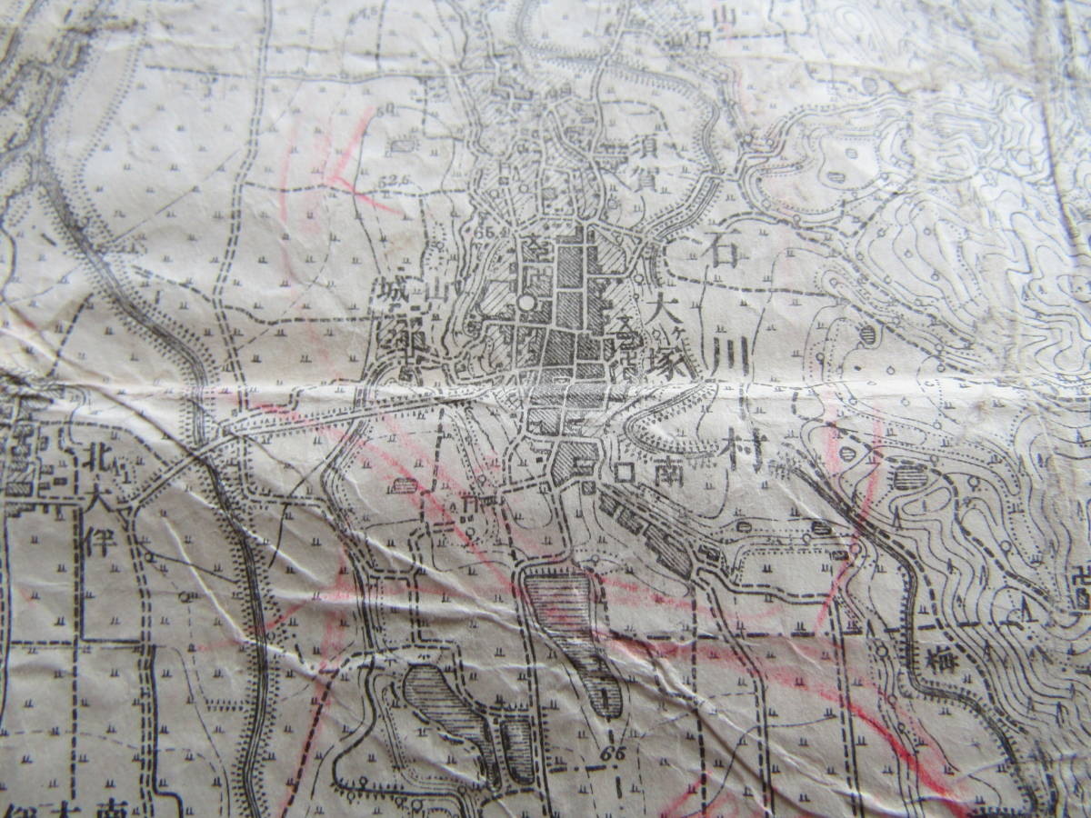明治４４年　富田林　古地図　江南線　しわ剥がれ有　美品２万分の１～陸軍出身の旧家から出た品　　2306file_画像7