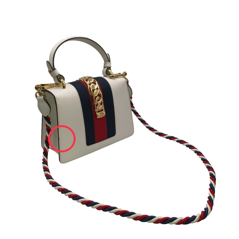 グッチ GUCCI シルヴィ　2WAYハンドバッグ 470270 ホワイト ショルダーバッグ レディース 中古_画像3