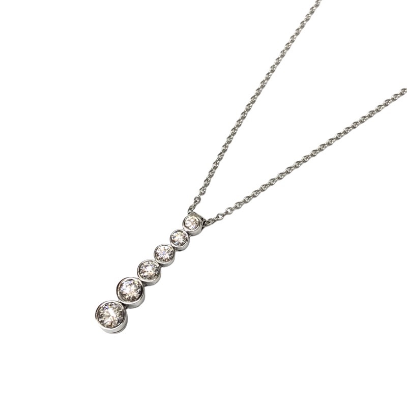 ティファニー TIFFANY＆CO ジャズ グラジュエイテッド ダイヤネックレス Pt950プラチナ Pt950 ジュエリー 中古_画像1