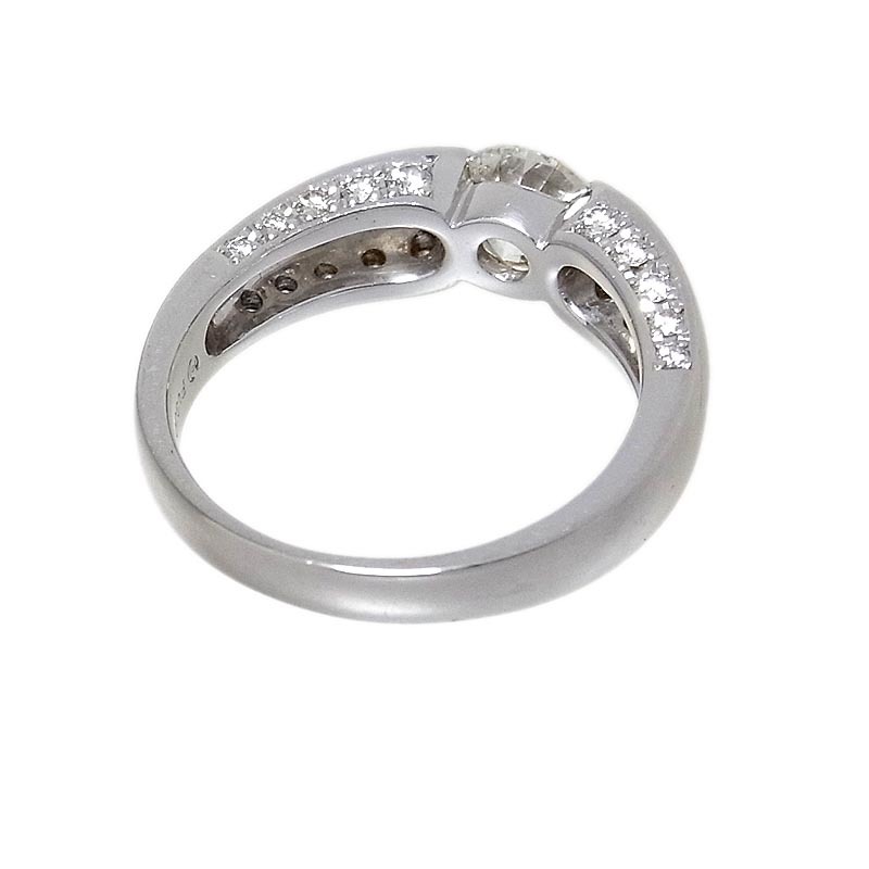 tasakiTASAKI бриллиант мода кольцо PT900 бриллиант ювелирные изделия б/у 