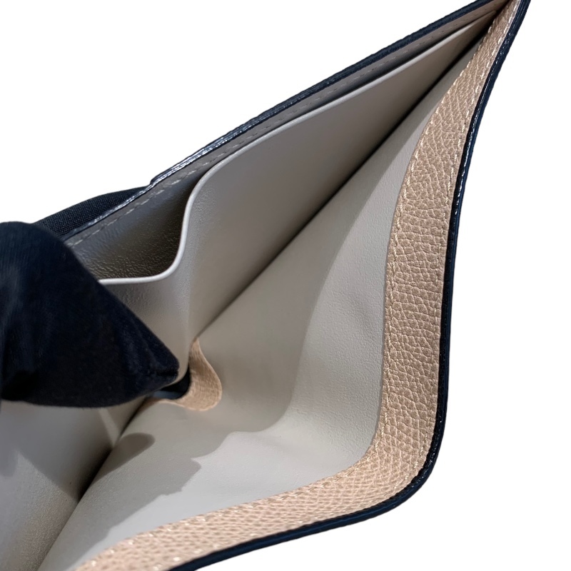 Valextravarek -stroke la folding twice purse beige folding twice purse unisex used 