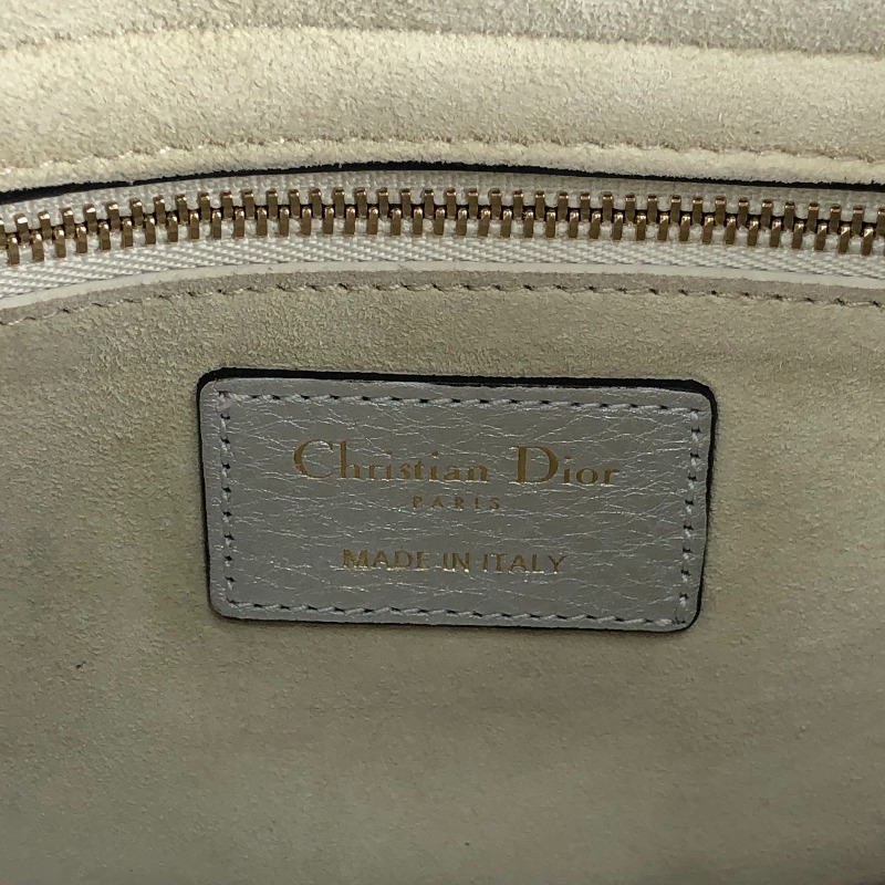 クリスチャン・ディオール Christian Dior レディディオール ミニ シルバー ハンドバッグ レディース 中古