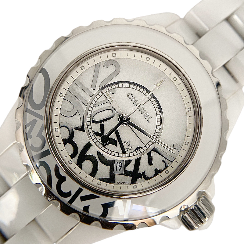 シャネル CHANEL J12 グラフィティ 世界限定1200本 H5239 ホワイト 腕時計 レディース 中古
