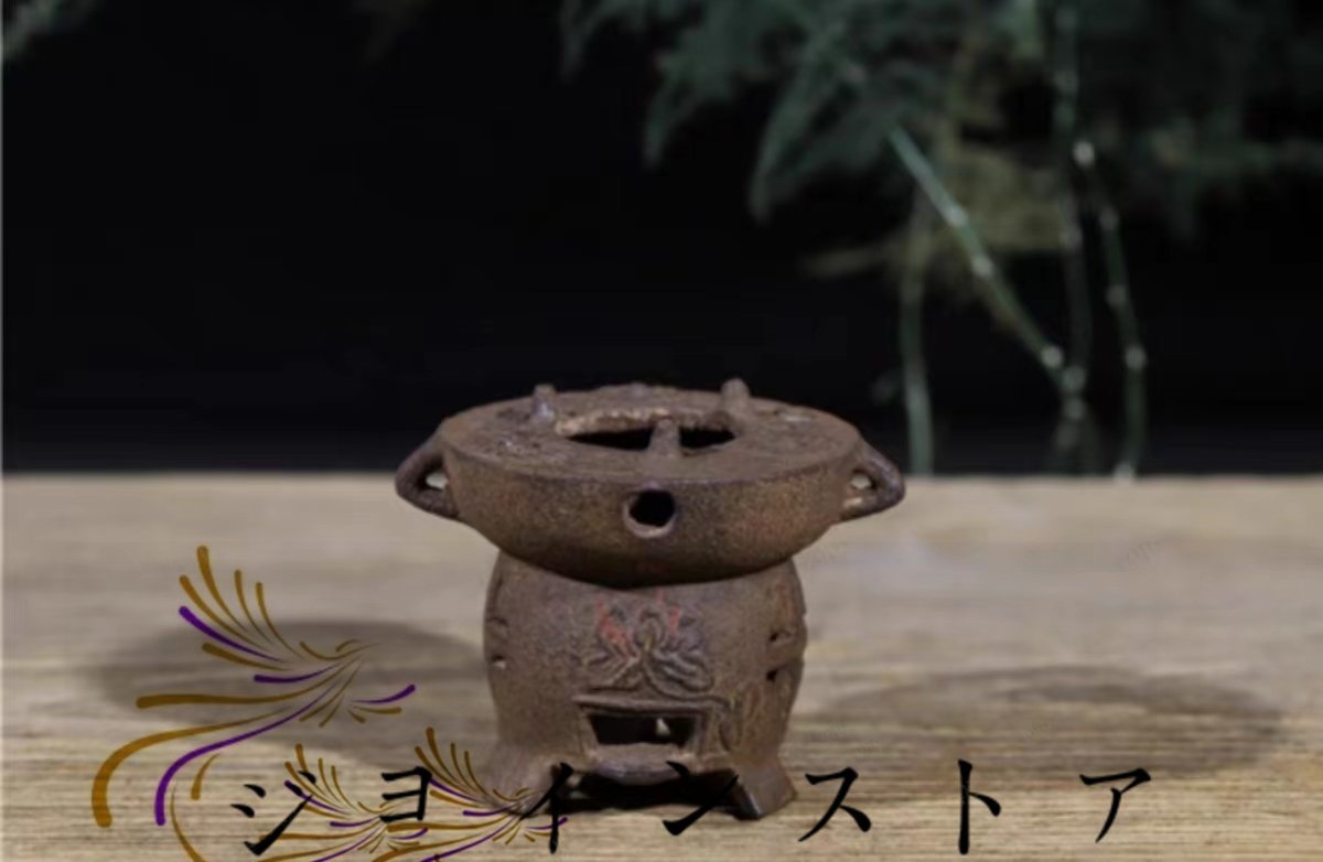 超人気★ 旧鉄器/鋳鉄ストーブ*お茶を沸かす*お湯を沸かす*バーベキューストーブ*炭ストーブ*高さ約7cm