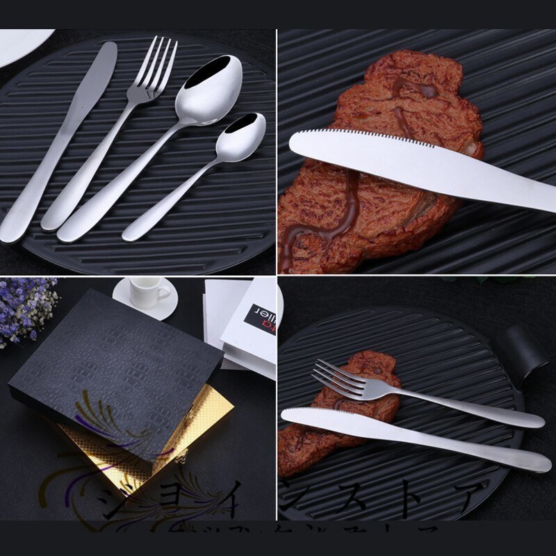  quality guarantee * 24 piece set tableware set top stainless steel steel tina- knife Fork cutlery set gift box 