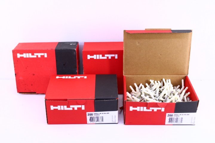 ●未使用 HILTI ヒルティ #230524 HPS-1R5/10x30 プラスチック系打込み式アンカー 200本入×4セット【10777868】