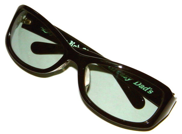 新品 パワーロッド66 UVカット レンズ セルフレーム サングラス (黒フレーム×グリーンレンズ) ホットロッド バイカー シェード 眼鏡 緑