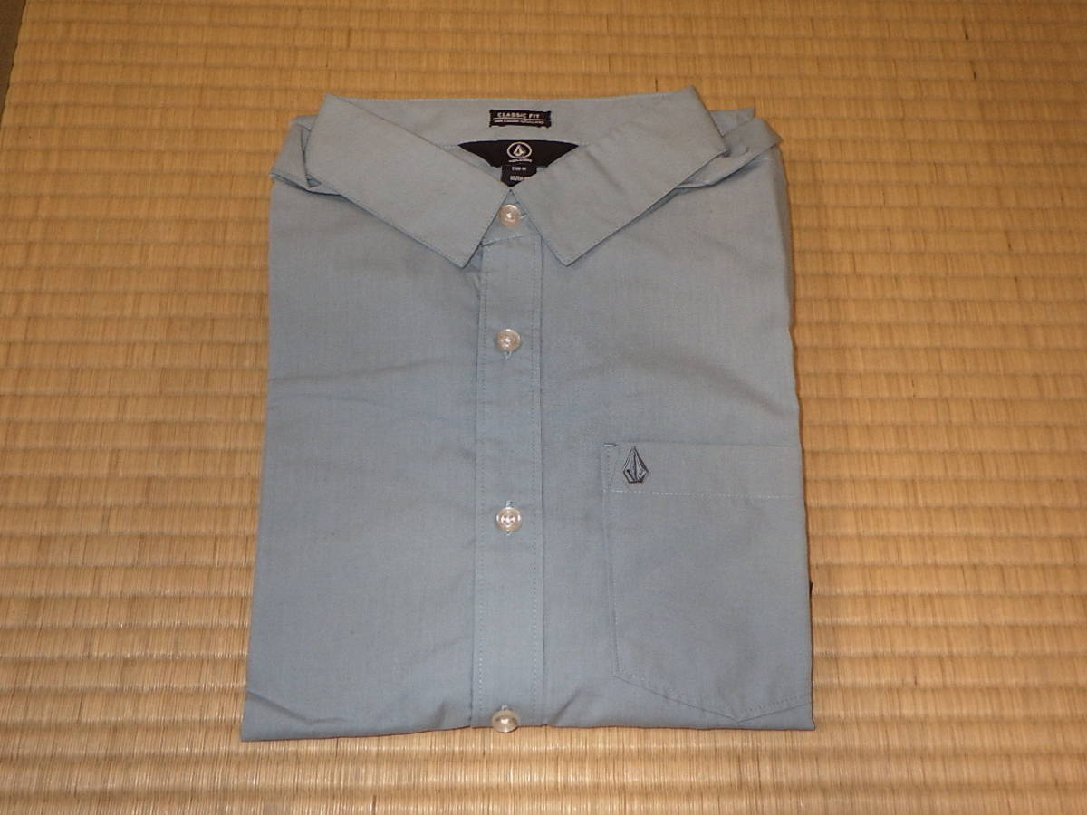 VOLCOM SHORT SLEEVE SHIRT ボルコム メンズ シャツ 半袖 色紺 サイズM 品番A042008_画像10