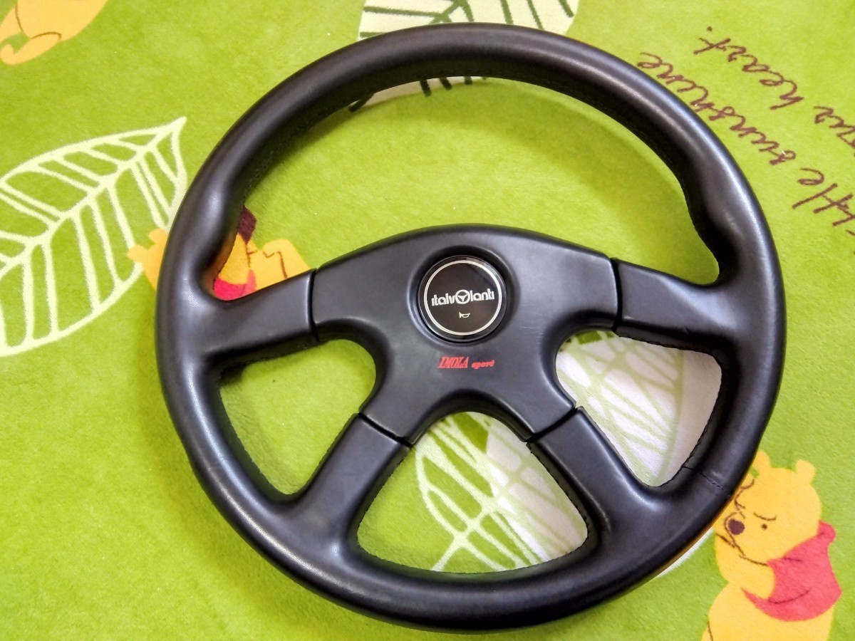 美品 イタルボランテ イモラ スポーツ レザー ステアリング