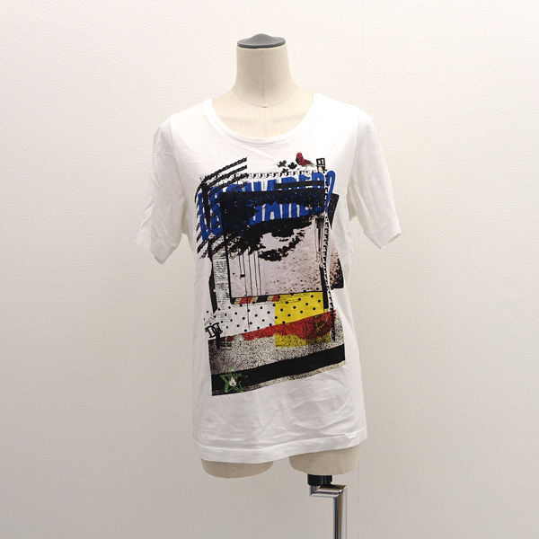超爆安 ディースクエアード ★ 半袖シャツ (0220456533) S75GC0808 (レディース) 古着 Tシャツ トップス サイズS ホワイト プリント イラスト、キャラクター 超爆安 ディースクエアード ★ 半袖シャツ (0220456533) S75GC0808 (レディース) 古着 Tシャツ トップス サイズS ホワイト プリント イラスト、キャラクター
