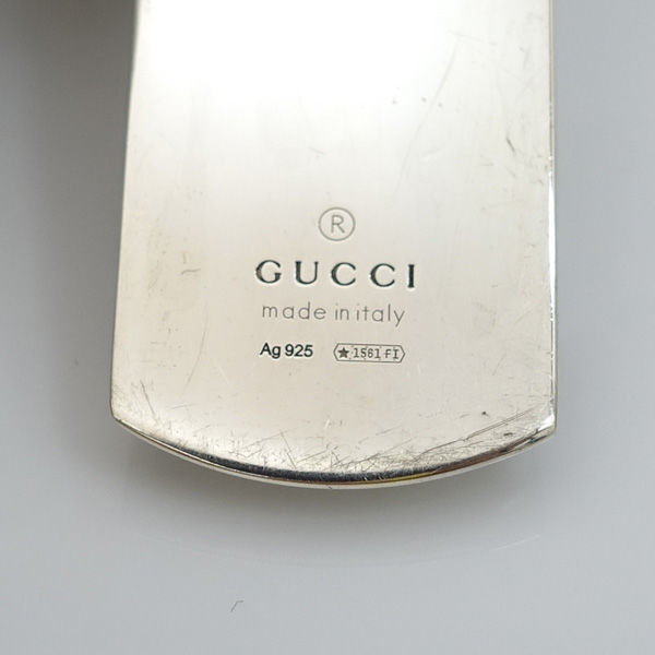 * Gucci double G money clip SILVER 925 silver GG (0220456002)