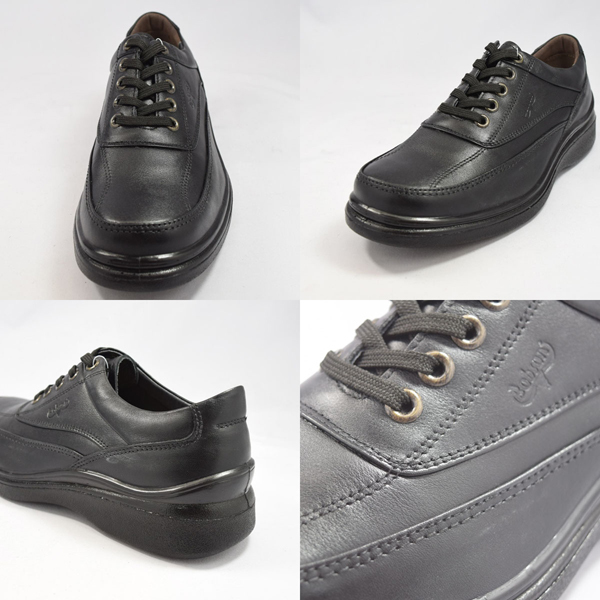 ▲BOBSON ボブソン 5203 カジュアルシューズ ウォーキングシューズ 靴 本革 革靴 メンズ ブラック Black 27.0cm (0910010145-bk-s270)_画像4