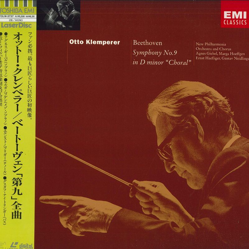 LD Otto Klemperer Beethoven Symphony No.9 TOLW3737 EMI CLASSICS Japan promo /00600