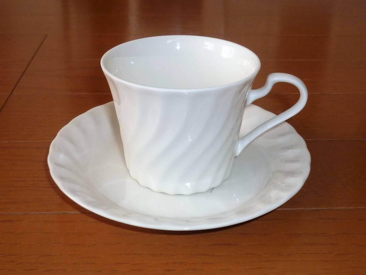 【美品】エクセレント　コーヒーセット　カップ&ソーサー　6客セット　ホワイト色_コーヒーカップ&ソーサー