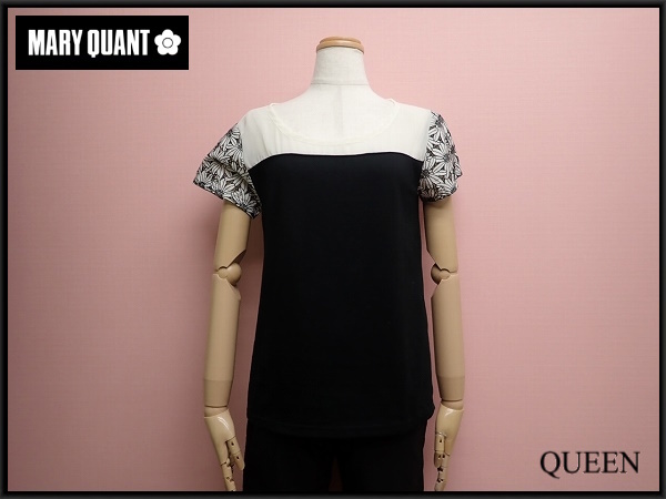 送料無料 MARY QUANT フラワーレースデザイン カットソー・M◆マリークワント/23*6*1-11_画像1