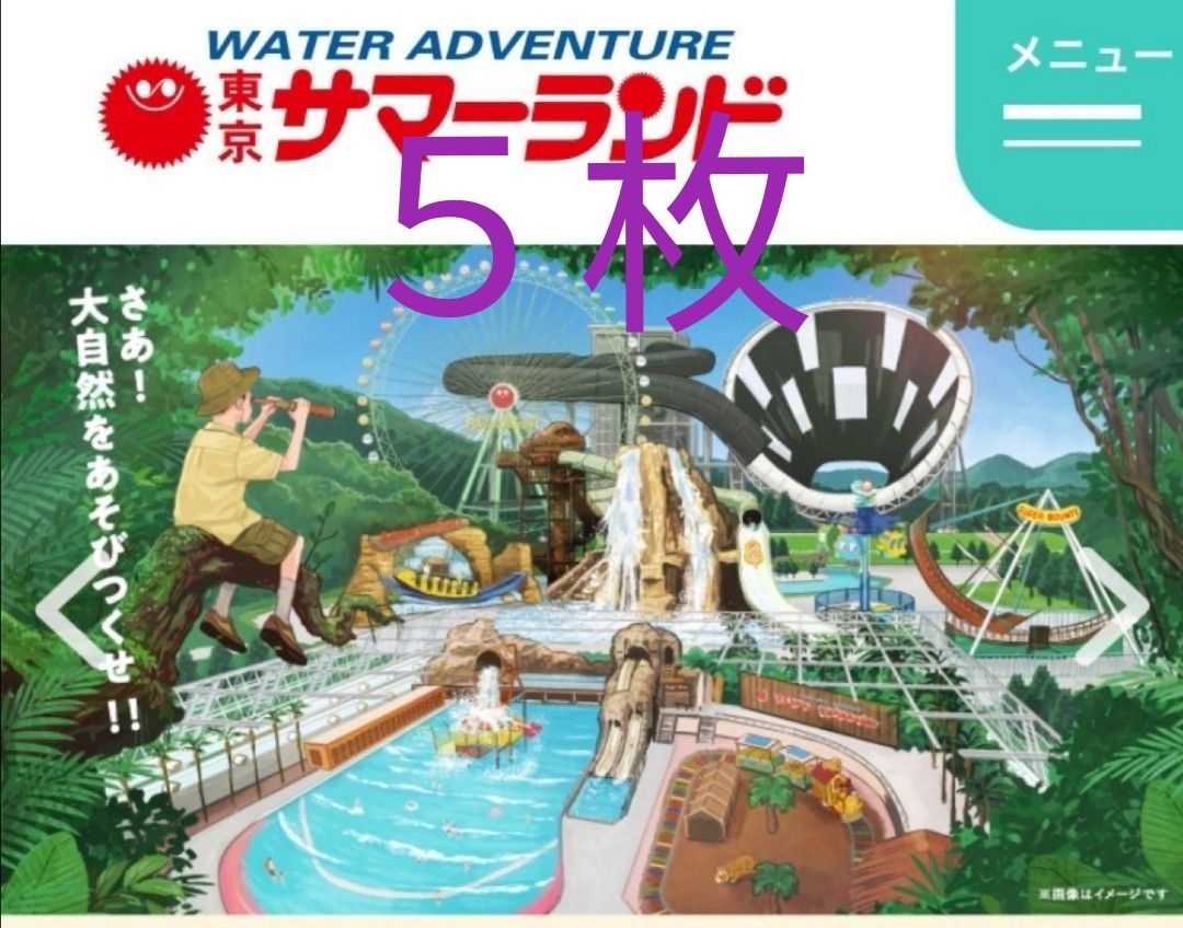 即日発送 東京サマーランド 春秋限定 フリーパス 5枚|PayPayフリマ