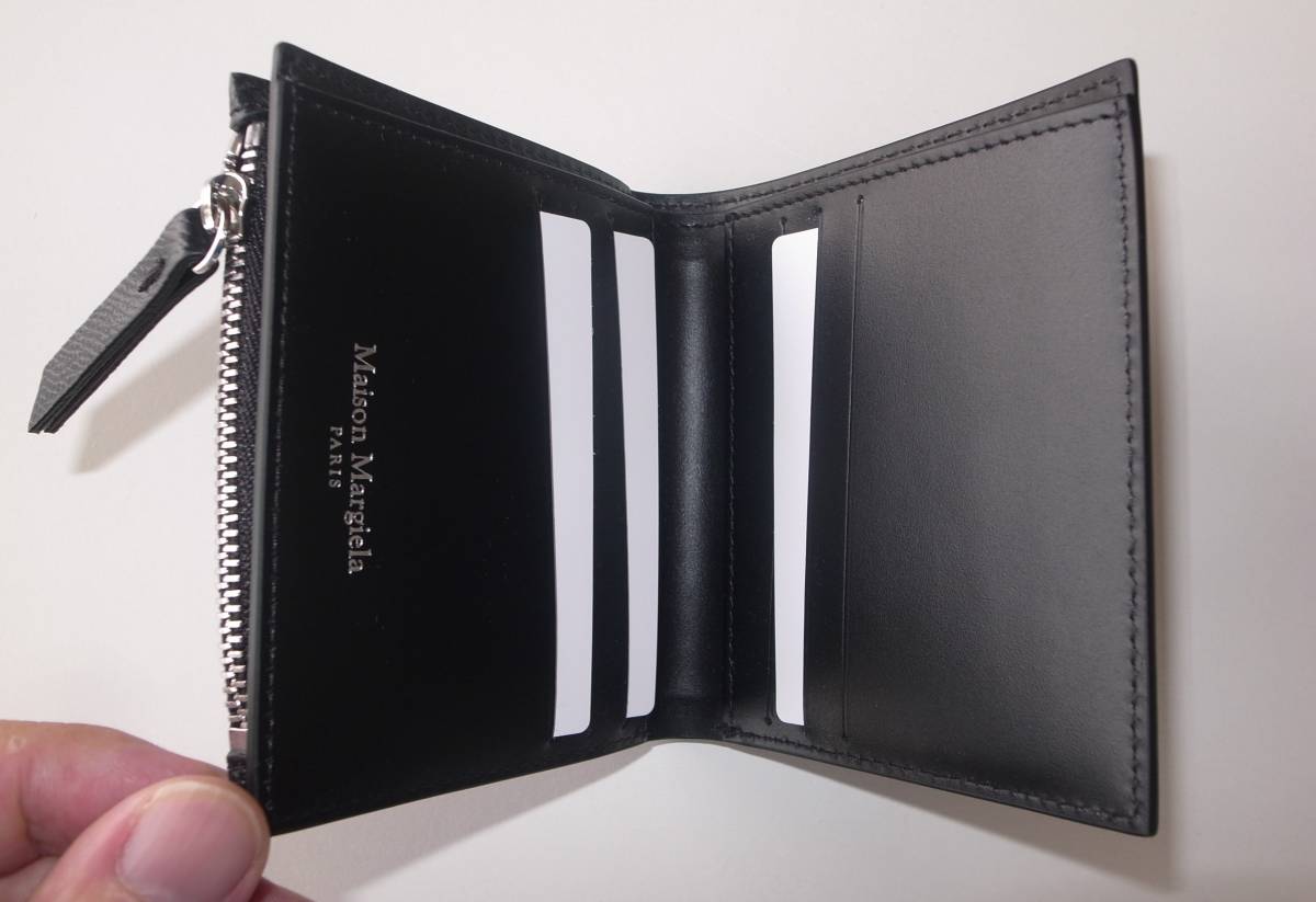 マルジェラ 財布 wallet grain leather black 23SS-