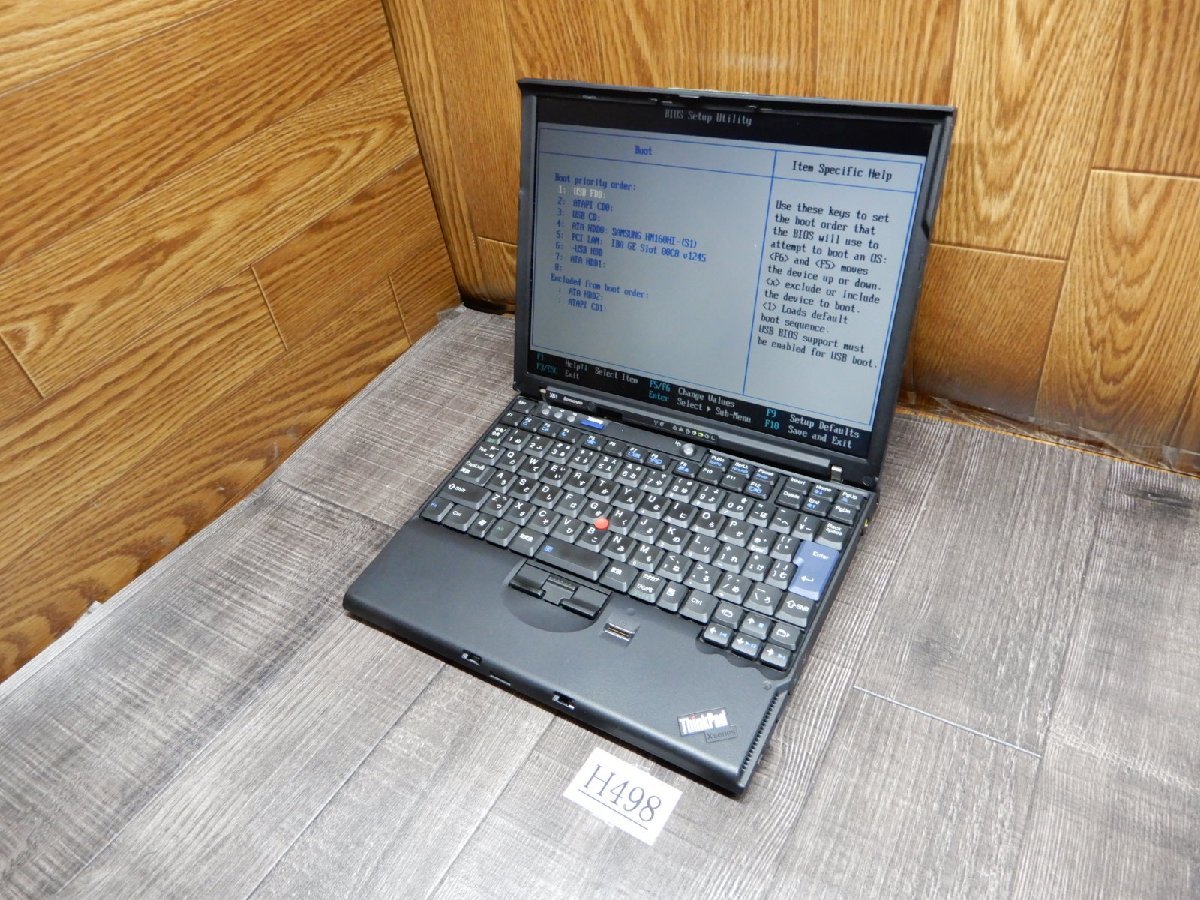 Ｈ498☆希少品★Core2-T7300★160GBハードディスク★メモリ4GB★12TFT液晶ノートパソコン★Lenovo★ThinkPad X61★ジャンク_画像3