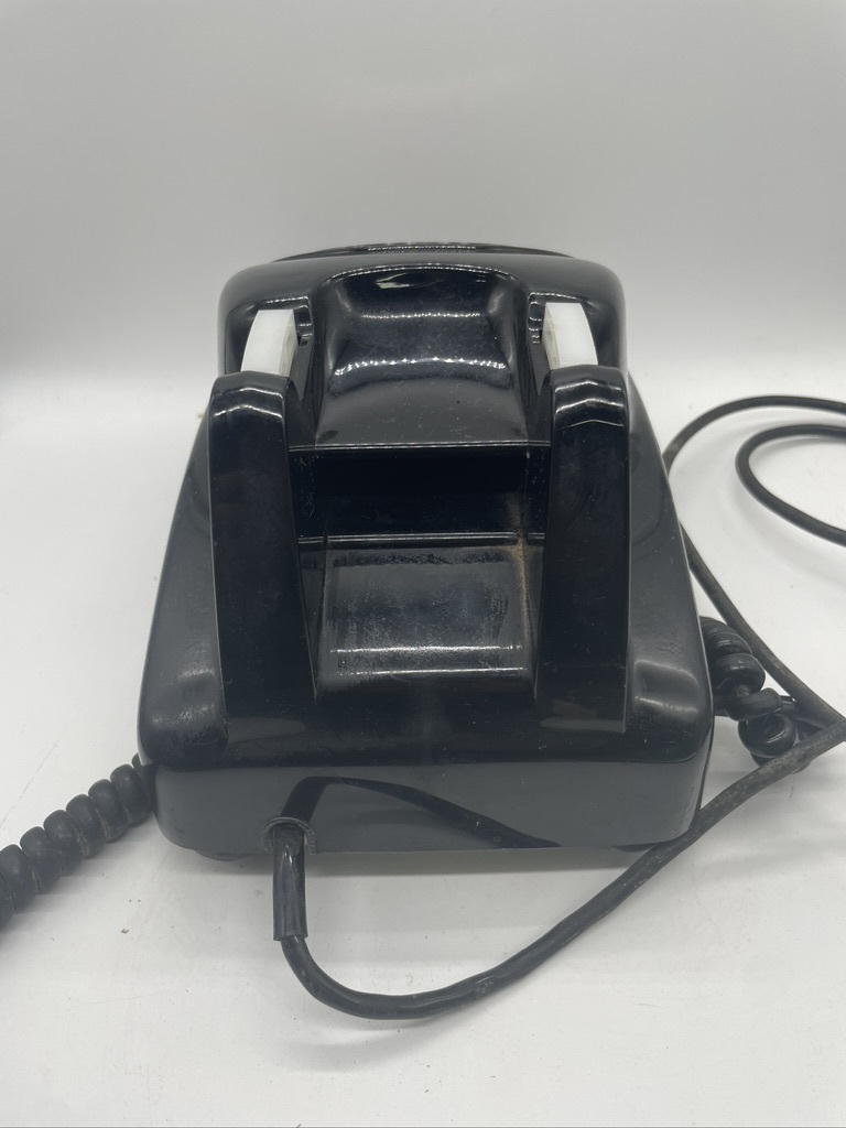 m0184 dial type black telephone 600-A Japan electro- confidence telephone . company 6.F Showa Retro antique rare Vintage Showa era 