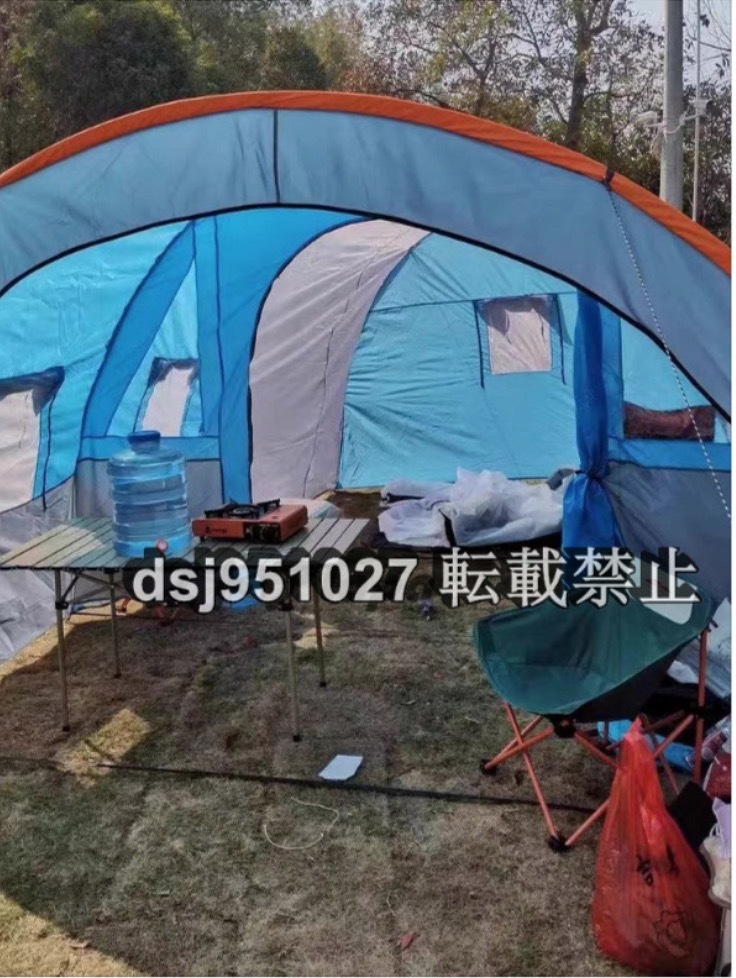 超大型チーム トンネルテント 屋外テント ファミリーキャンプ 8人用 豪雨対策テント_画像5