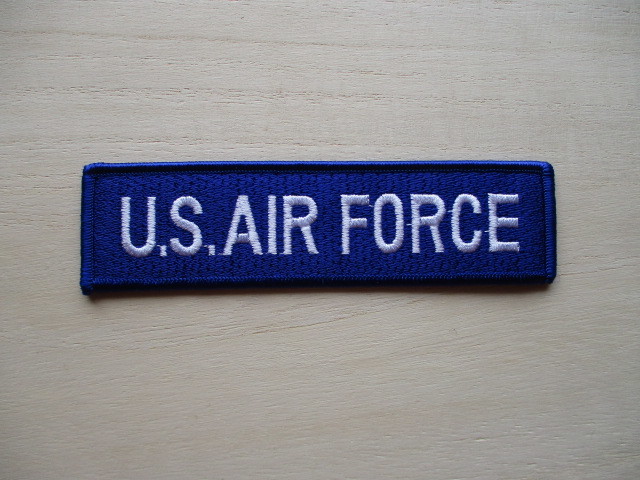 【送料無料】アメリカ空軍U.S. AIR FORCEネームテープ/刺繍USエアフォースSubdued米空軍USAFパッチpatchワッペンtabタブtag青タグ M87の画像1