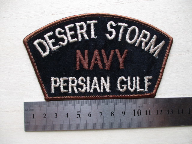 【送料無料】アメリカ海軍US NAVY DESERT STORM PERSIAN GULFパッチ帽子用ワッペン/patch湾岸戦争USNアーミーARMY米海軍CAP米軍 M94_画像8