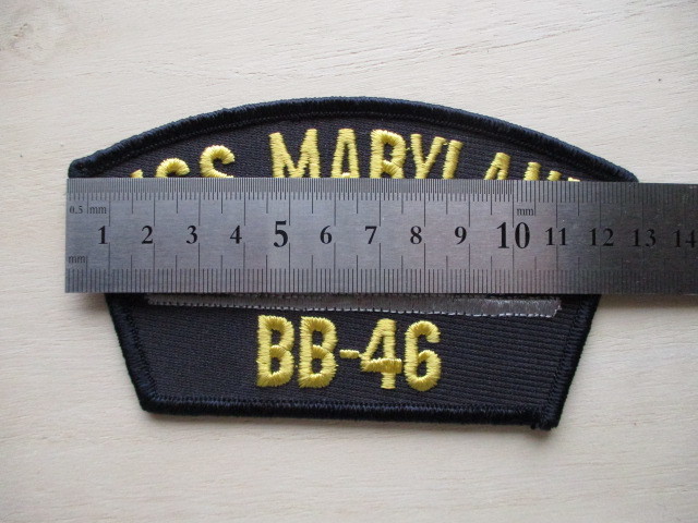 【送料無料】アメリカ海軍USS MARYLAND BB-46パッチ帽子用ワッペン/戦艦キャップpatchネイビーNAVY米海軍USN米軍USミリタリー M94_画像8