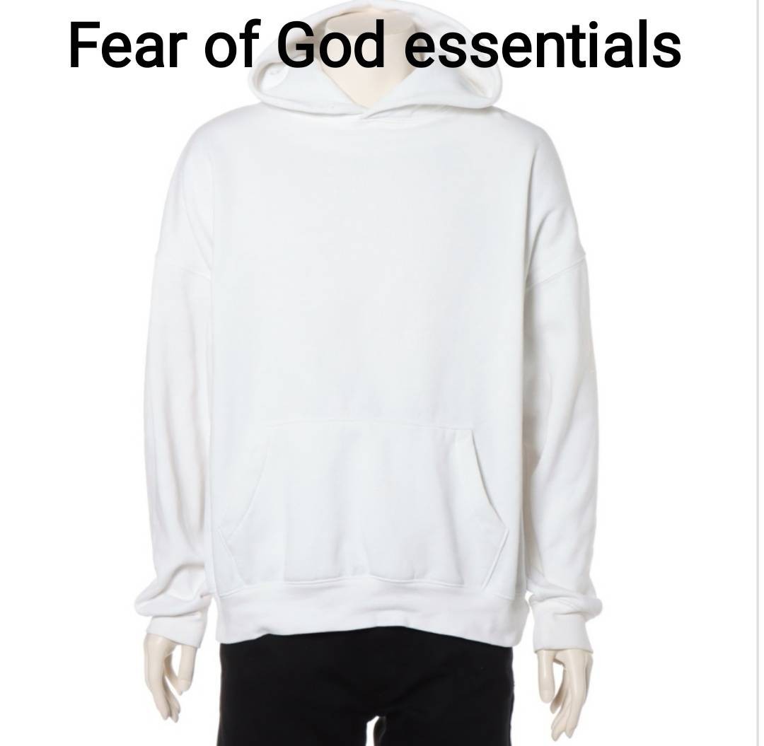 Fear of God essentials　フィアオブゴッド エッセンシャルズ コットン×ポリエステル パーカー L ホワイト