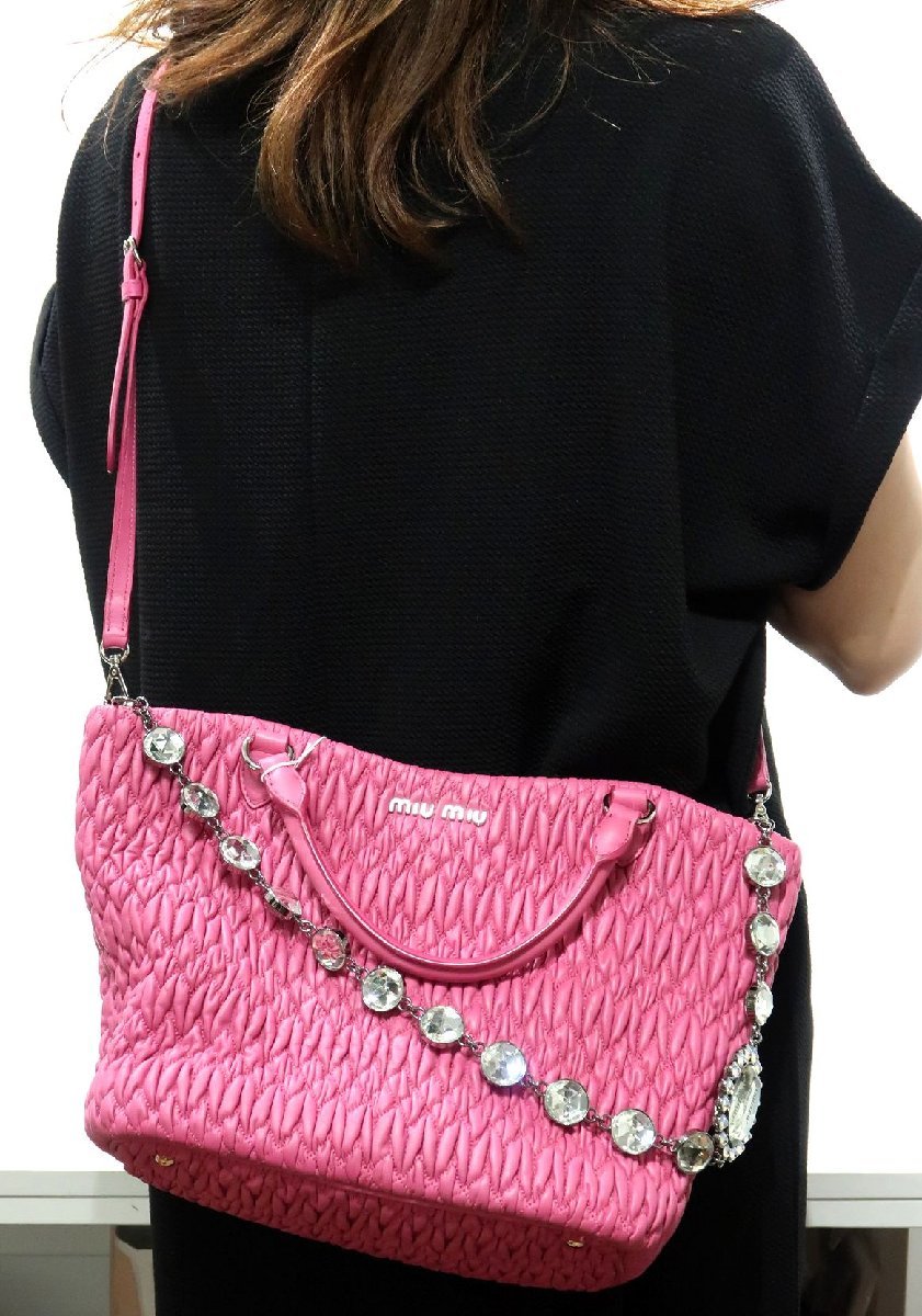 定価17万円ほど 超美品 ミュウミュウ RN0896 3WAY レザー ナッパ