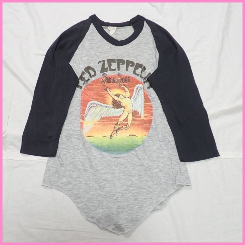 ビンテージLed Zeppelin レッド・ツェッペリン七分袖Tシャツ-